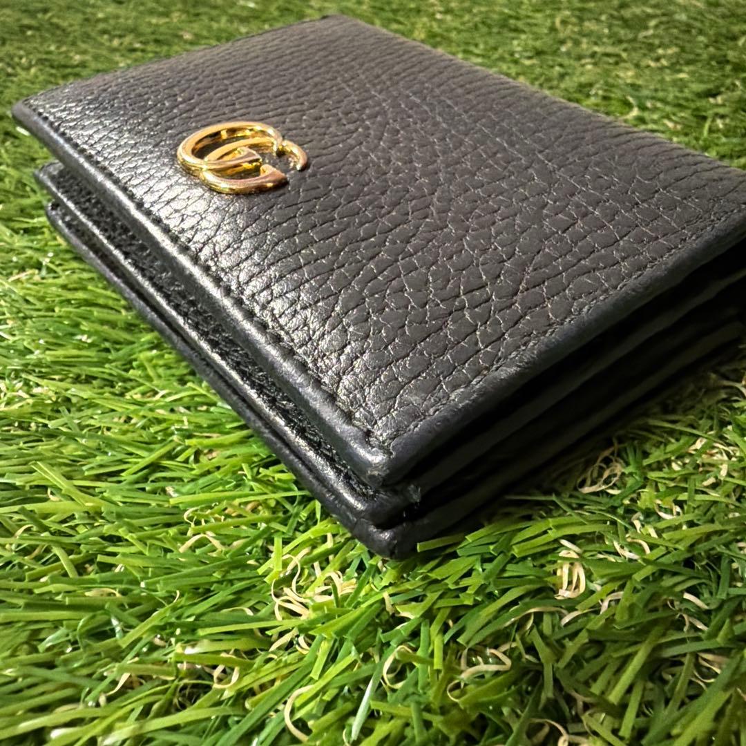 GUCCI＊GG マーモント レザー 二つ折り 財布