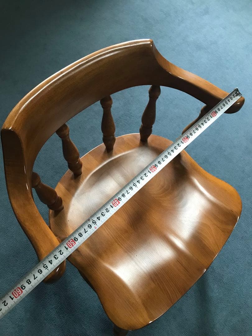 柏木工　木製背もたれ肘掛け付き椅子❶❷２脚まとめてお得セット