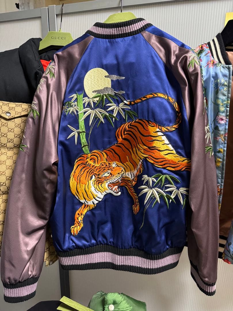 y*u様 超美品 GUCCI DIY リバーシブルスカジャン 虎と竹刺繍サイズ5