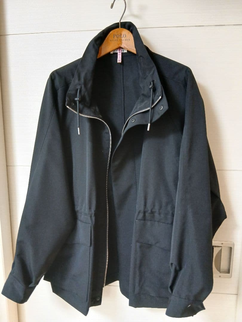 AURALEE 25S WOOL Maxcanvas 黒ハイネックブルゾン