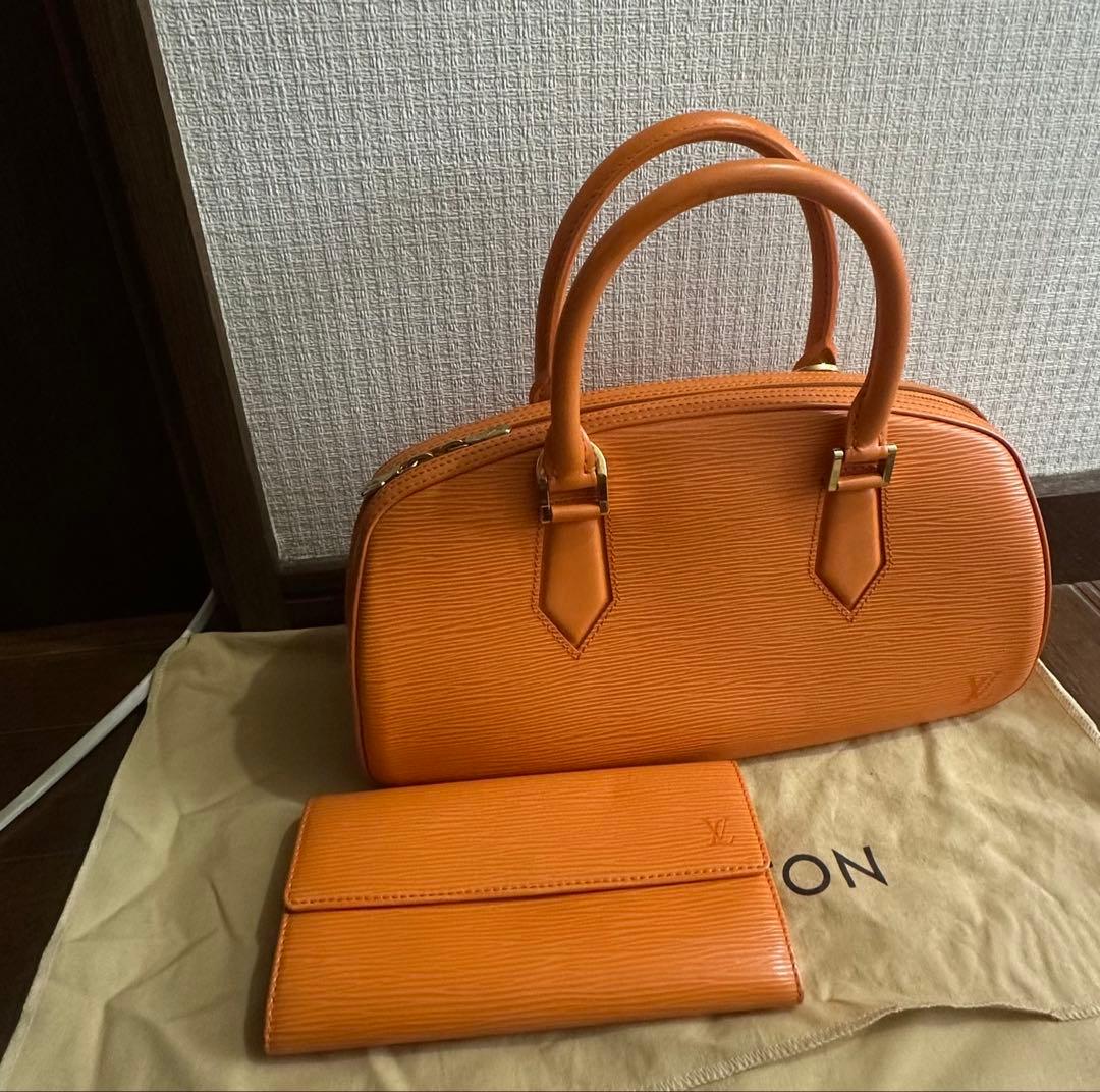 超美品 ルイヴィトン バッグと財布　2点セット　 エピ　ジャスミン　オレンジ