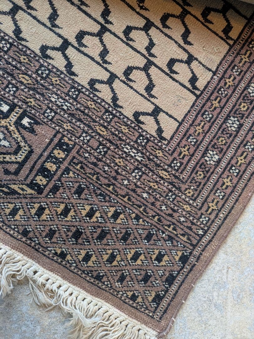 ヴィンテージ ラグ 絨毯 幾何学模様 ウールラグ