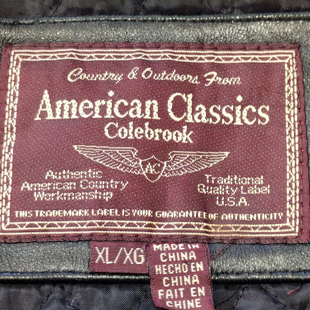 90s古着レザージャケット　黒　本革　ライナー付き