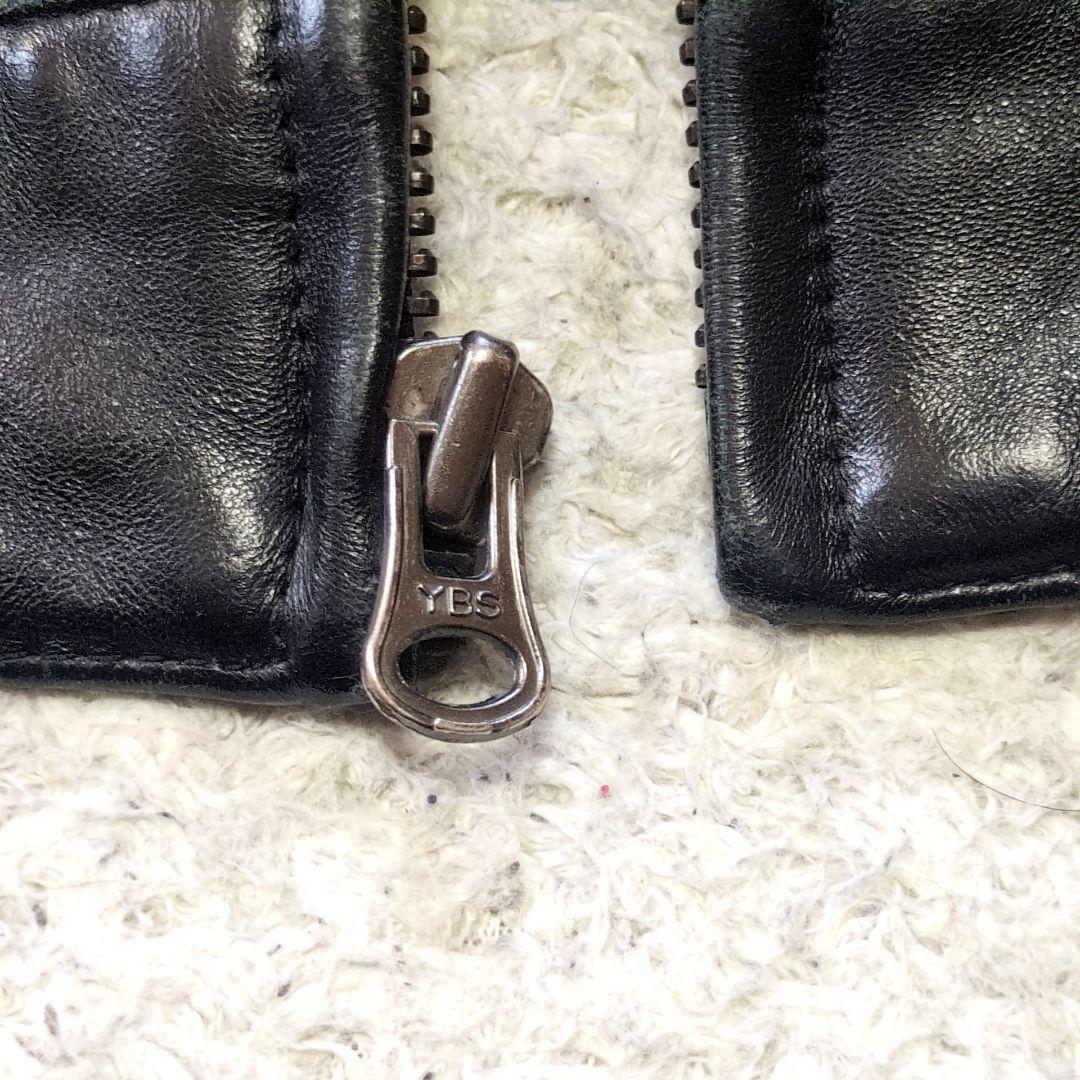 90s古着レザージャケット　黒　本革　ライナー付き