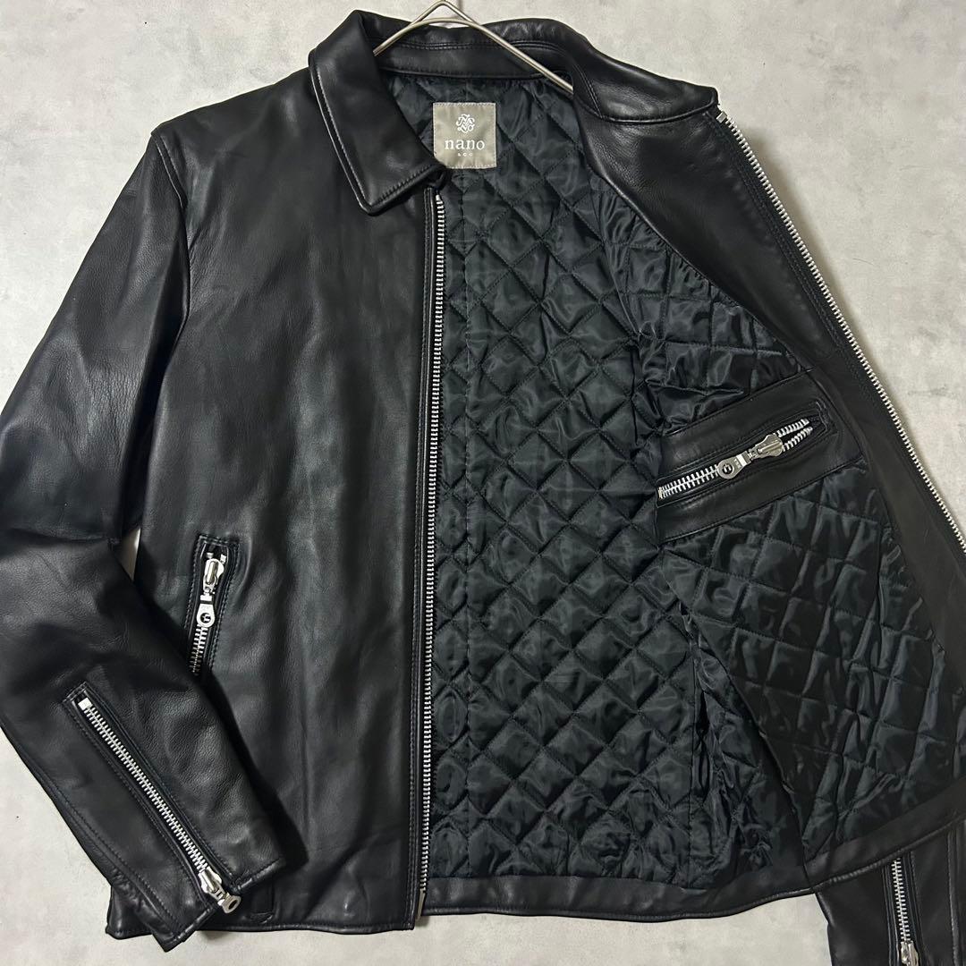 mytm1313a様　ナノユニバース ライダースジャケット 羊革 キルティング