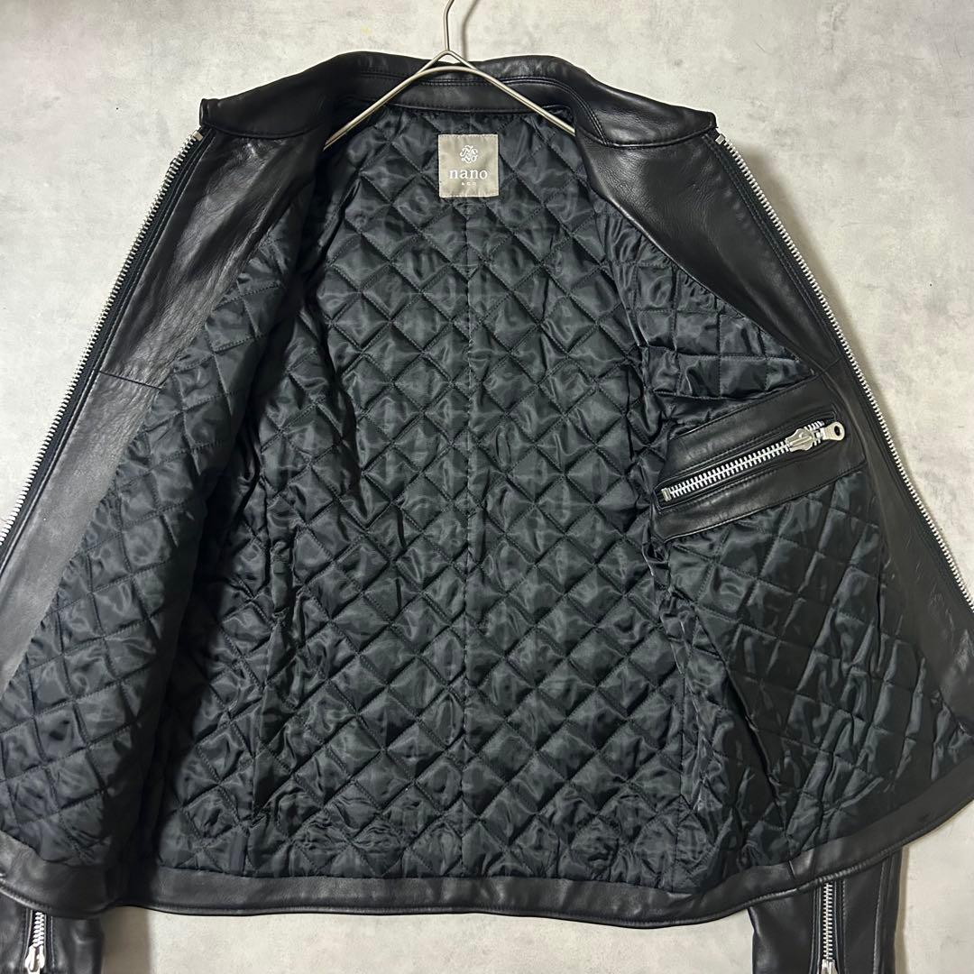 mytm1313a様　ナノユニバース ライダースジャケット 羊革 キルティング