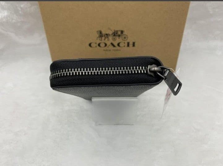 極美品コーチ長財布シグネチャージップブラックメンズレディース新品未使用送料無料