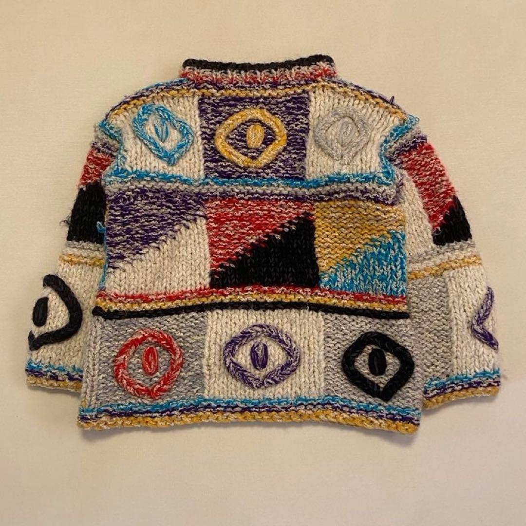 山本寛斎KANSAI YAMAMOTO ウールセーター 顔タグ ヴィンテージ　目