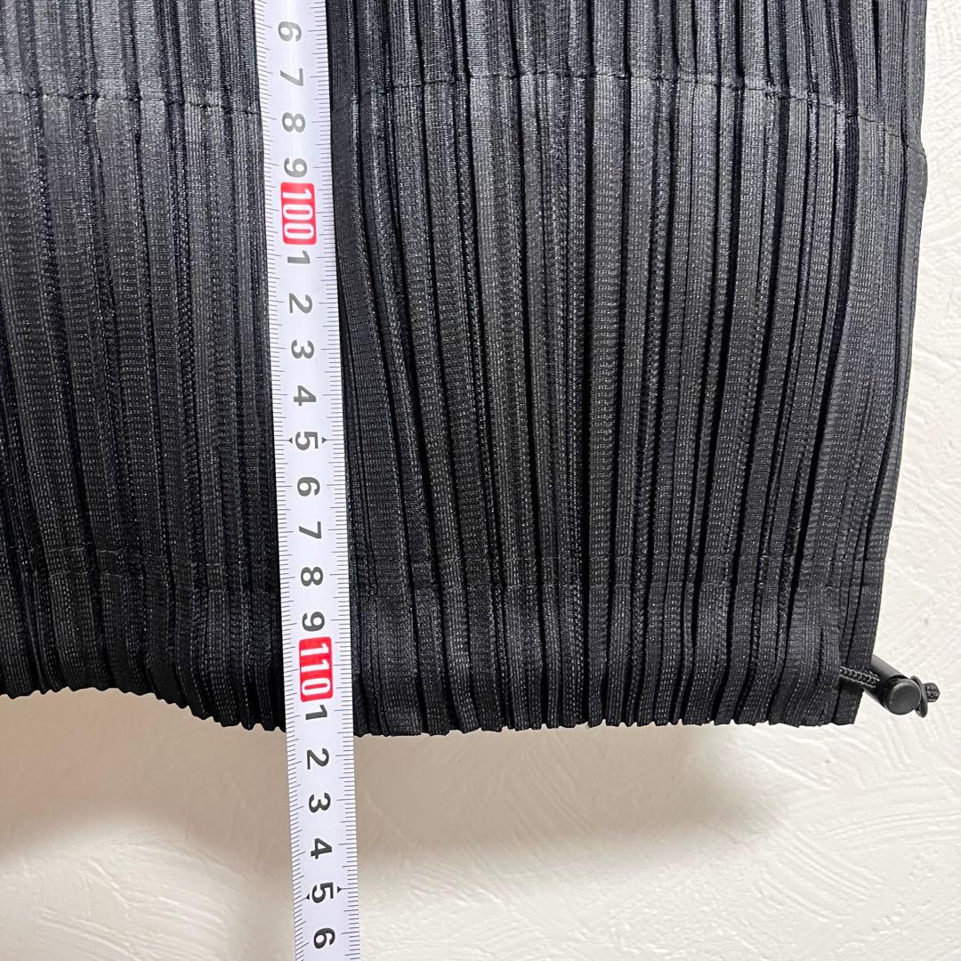 プリーツプリーズ ISSEY MIYAKE ロングダウンコート ブラック M