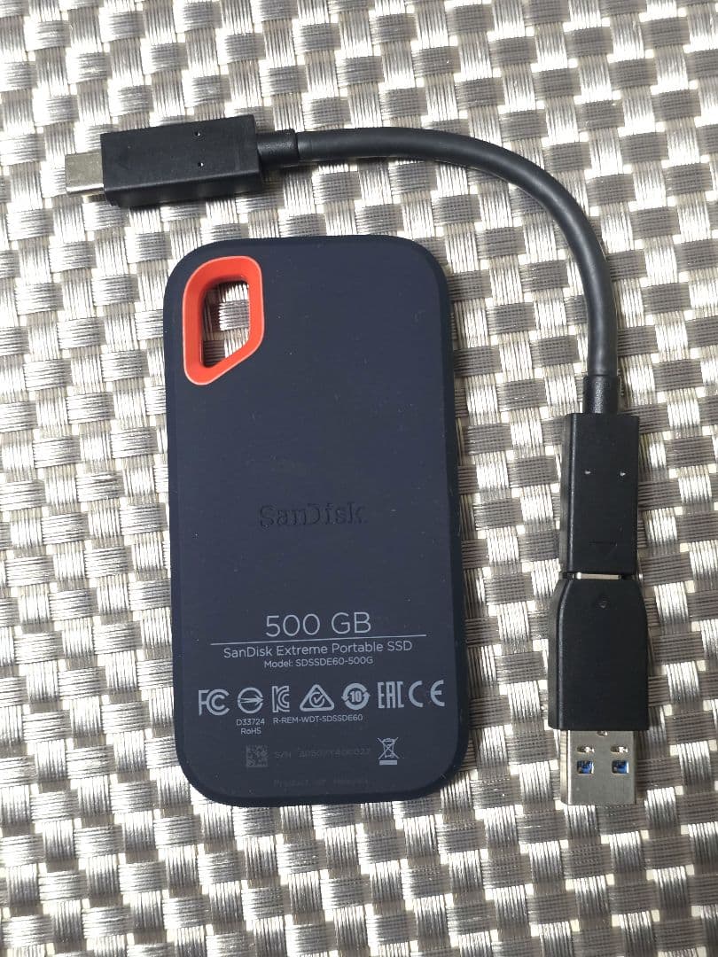 外付けハードディスク・ドライブ SANDISK Extreme Portable SSD 500GB
