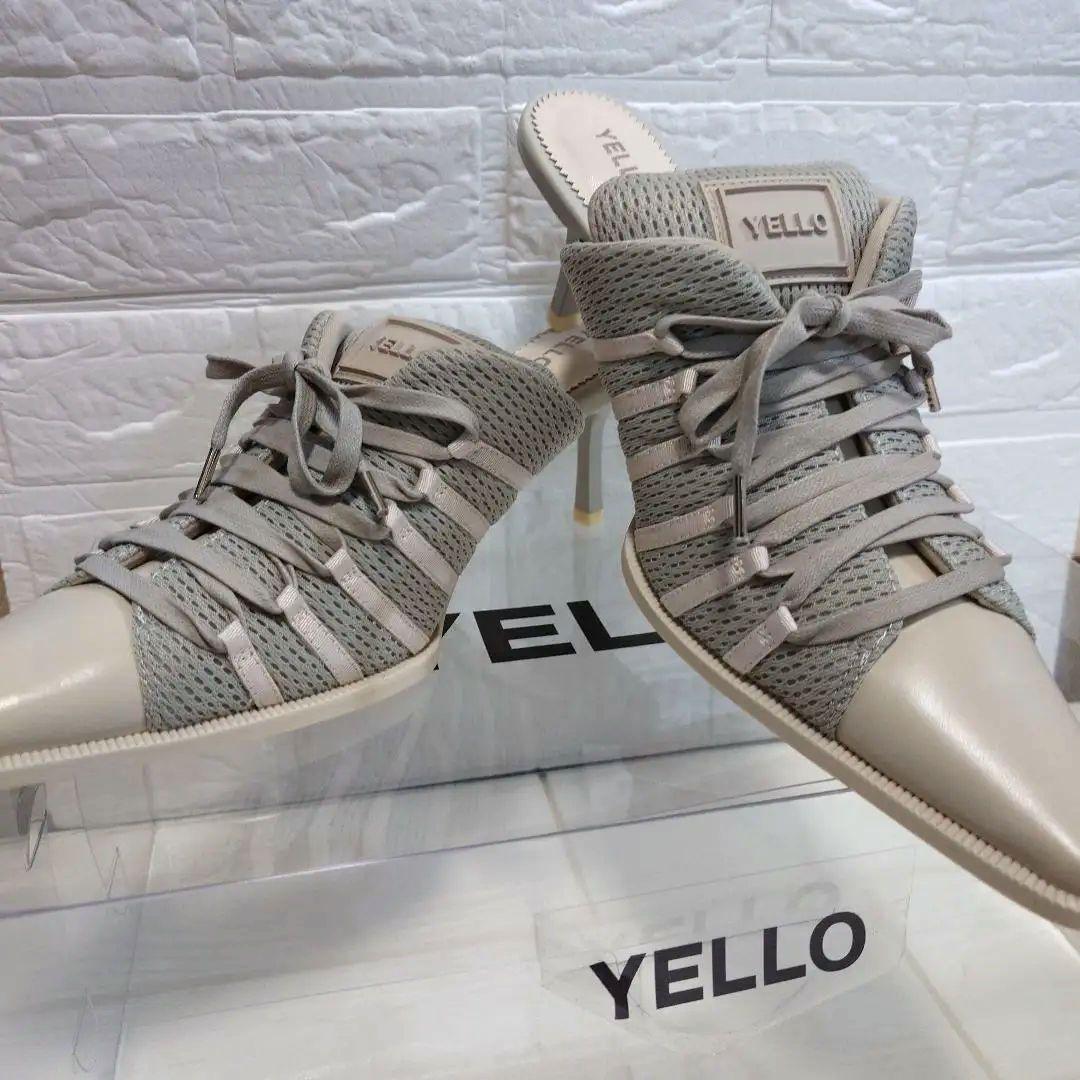 ダンゴ様☆YELLO☆スニーカーミュール ベージュ×グレー