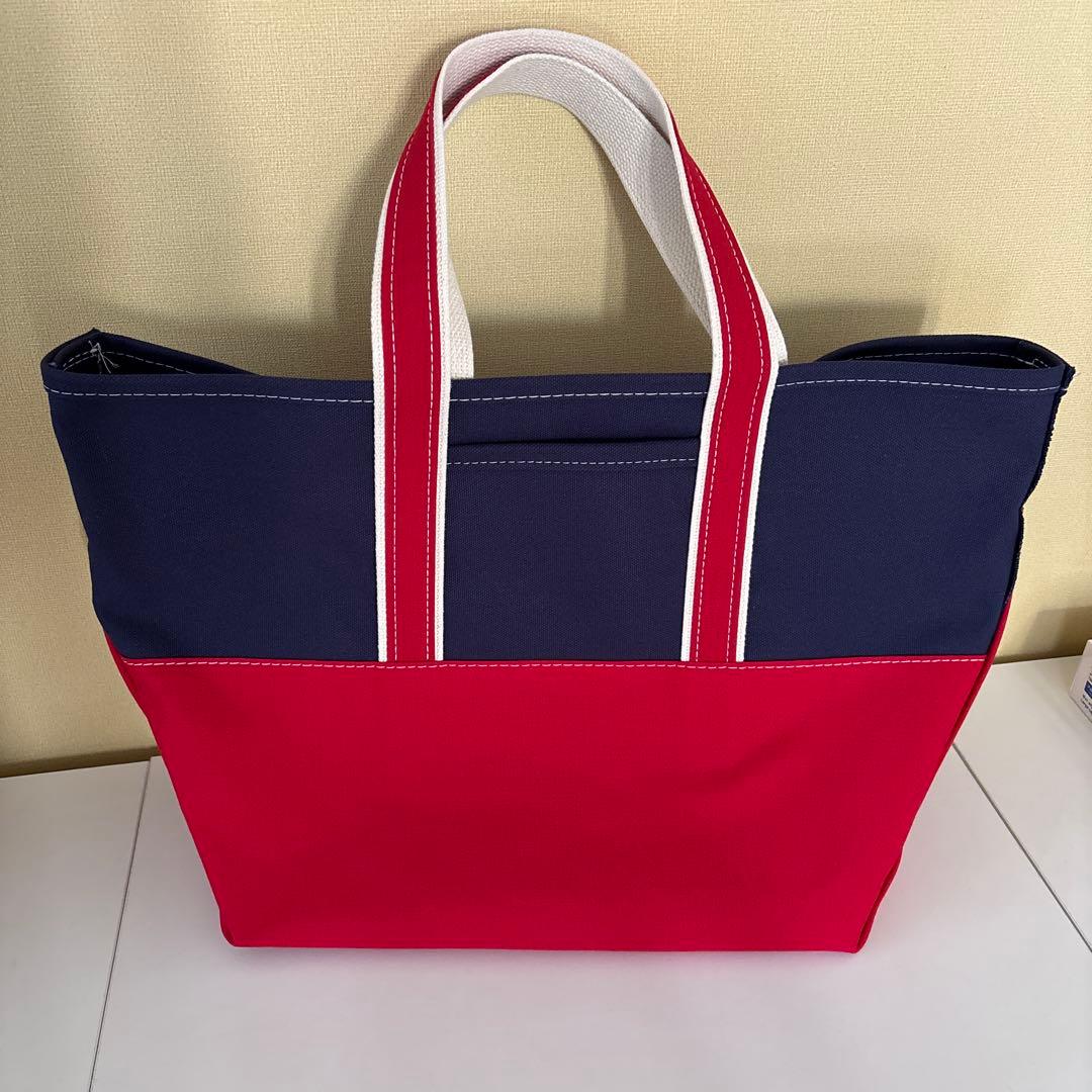 L.L.Bean BOAT AND TOTE トートバッグ ネイビー/レッド