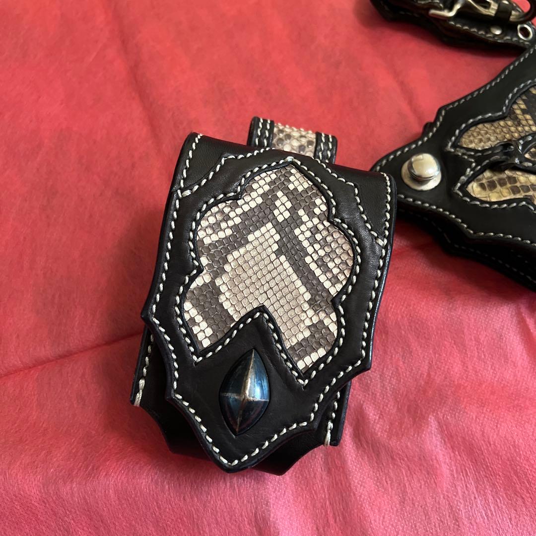 MANIFOLD パイソン シガレットケース ベルトポーチ