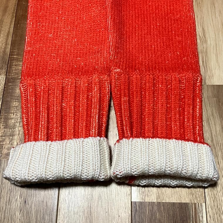 美品 ケンゾー 花柄 タートルネック セーター オレンジ ヴィンテージ XL