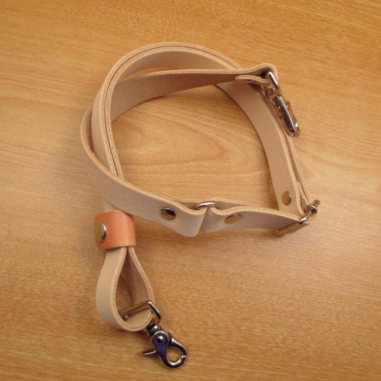 ヌメ革ナチュラル&うす茶色　６丁　革ベルト付　シザーケース　SCL-154/NC