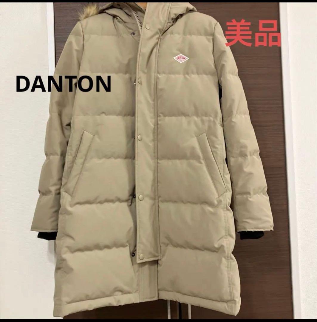 DANTON ダウンコート　ミドル丈　M ベージュ　美品