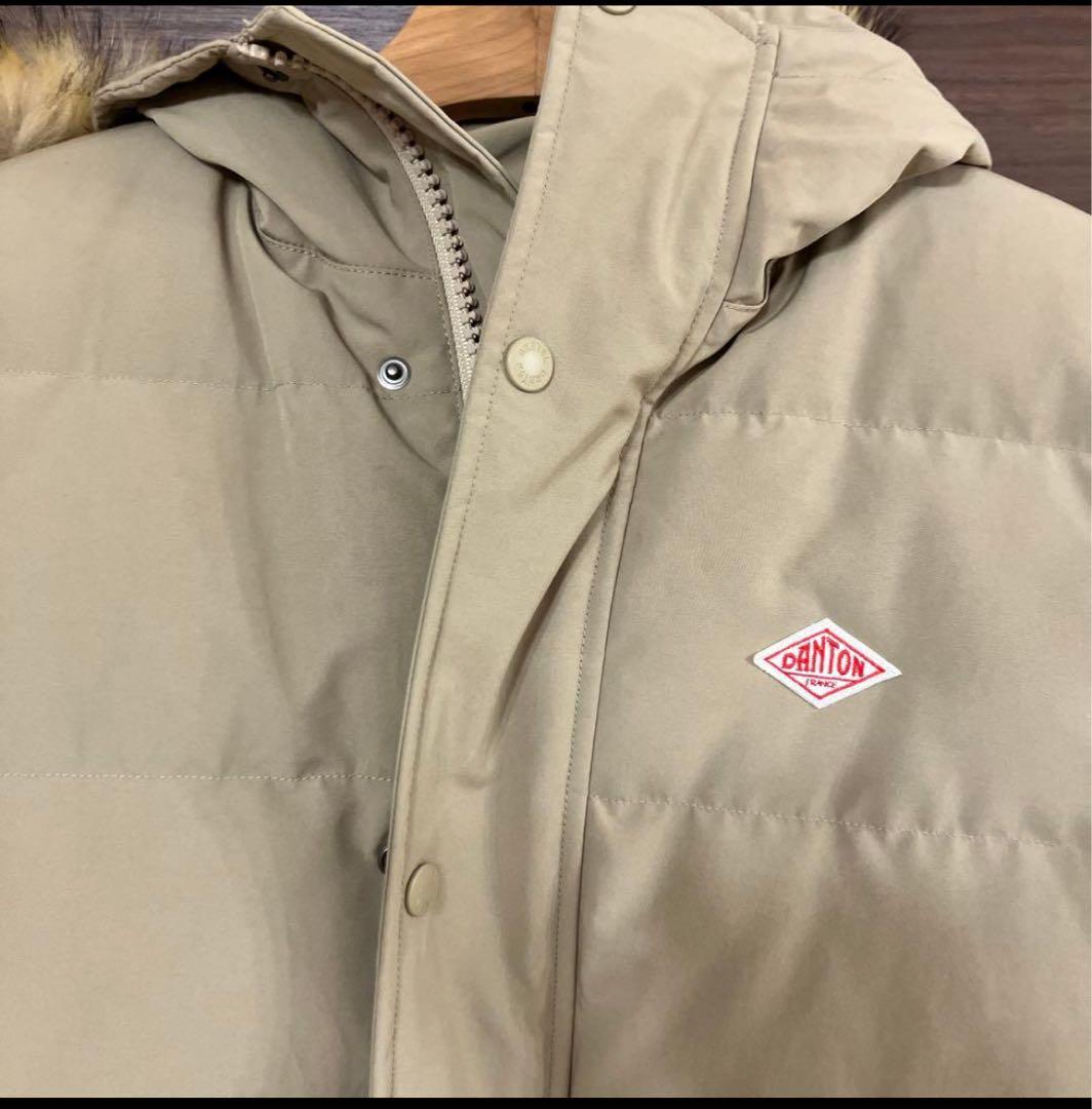 DANTON ダウンコート　ミドル丈　M ベージュ　美品