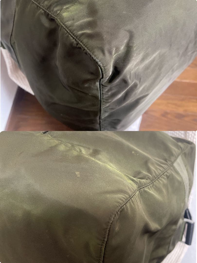 ◇美品PRADAプラダ ボストンバッグ トラベルバッグ ナイロン モスグリーン◇