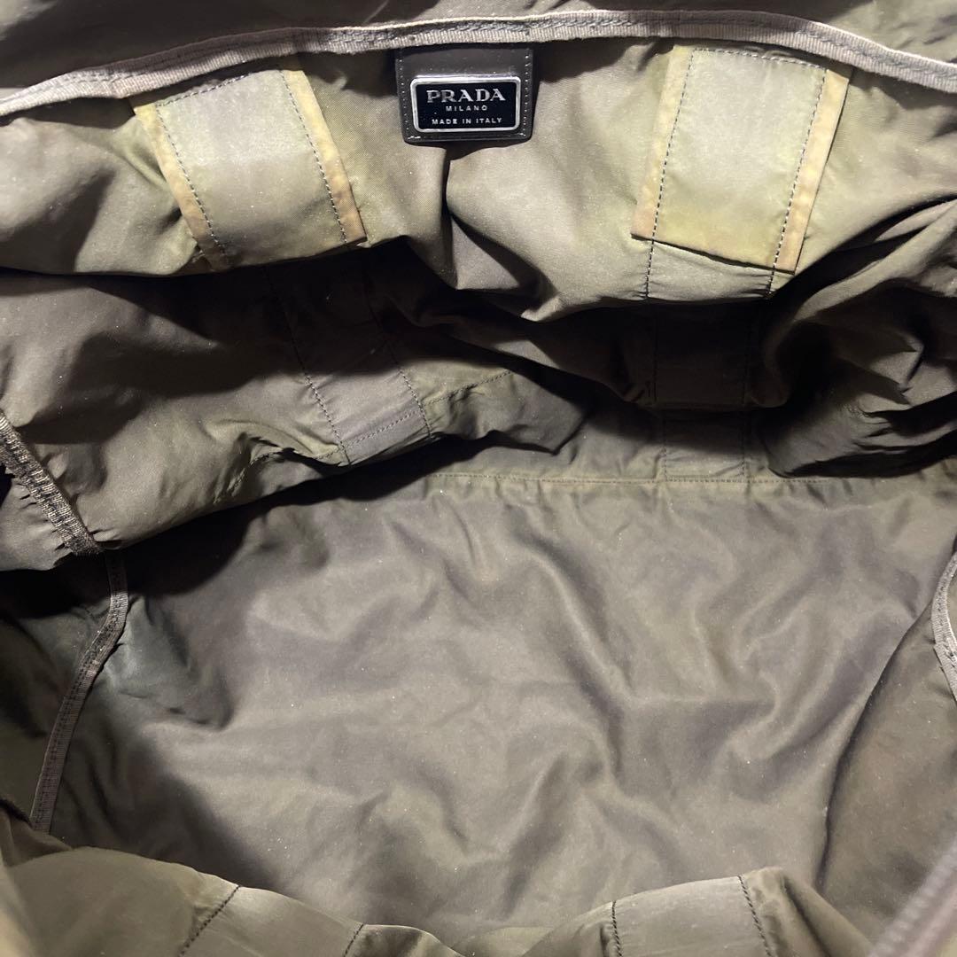 ◇美品PRADAプラダ ボストンバッグ トラベルバッグ ナイロン モスグリーン◇