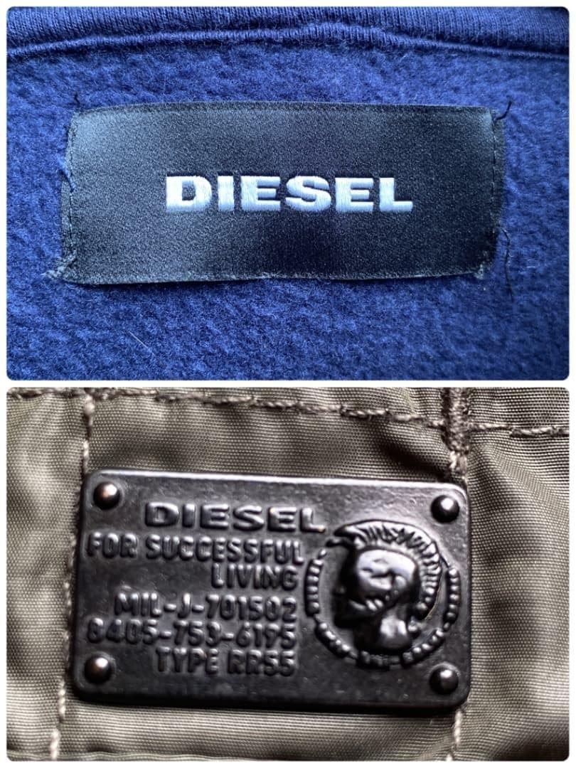 ディーゼル☆未使用に近い　異素材切替パーカー　Lサイズ！メンズアウター　ブルゾン