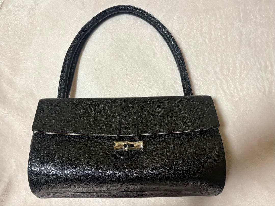 き*様 ヴィンテージ・ヴィヴィアンウエストウッドハンドバッグ牛革製・黒・和服にも