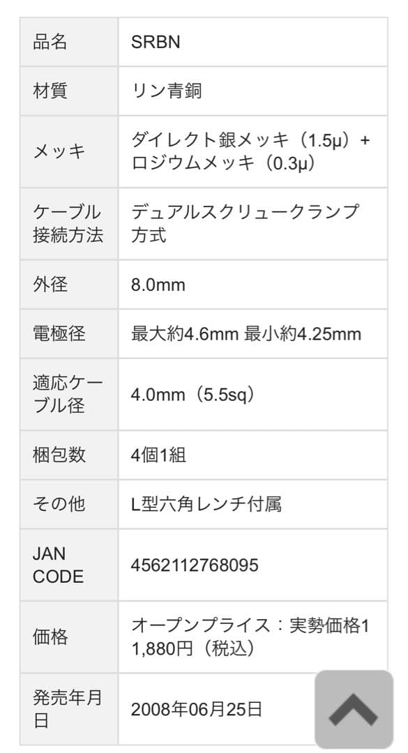 Oyaide SRBN バナナプラグ 4個セット