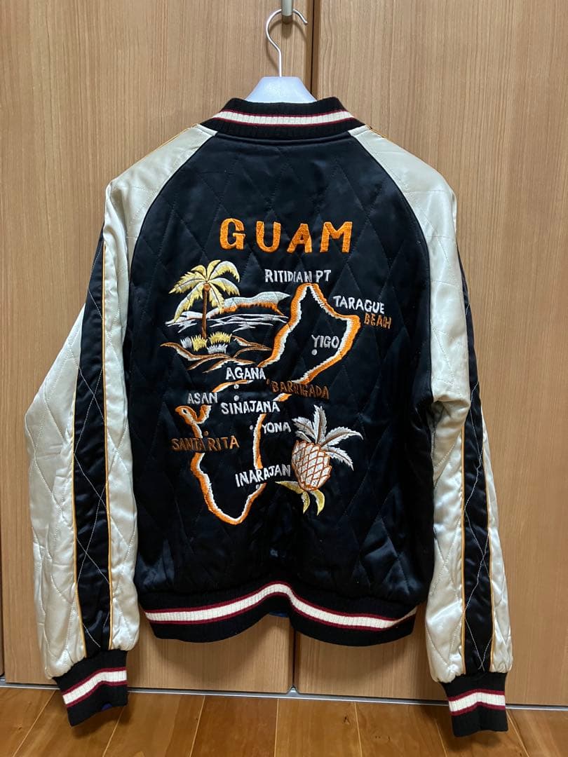 最終値下げ　スカジャン JOHN BULL サイズM 生地シルク GUAM 龍