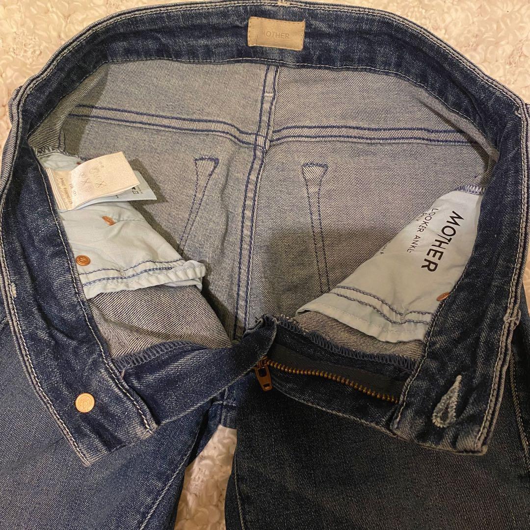 【未着用 美品】MOTHER マザーデニム LOOKER ANKLE FRAY