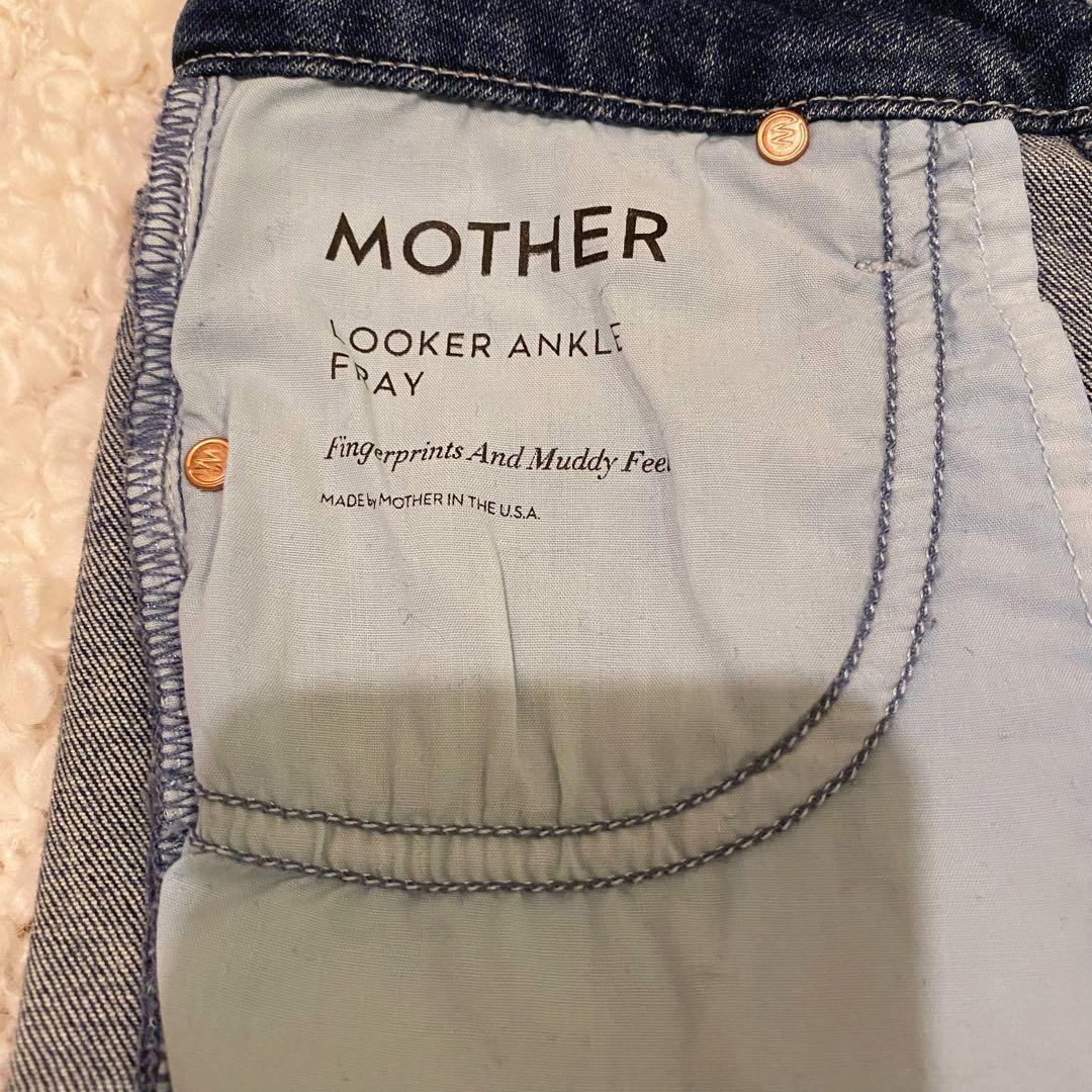 【未着用 美品】MOTHER マザーデニム LOOKER ANKLE FRAY
