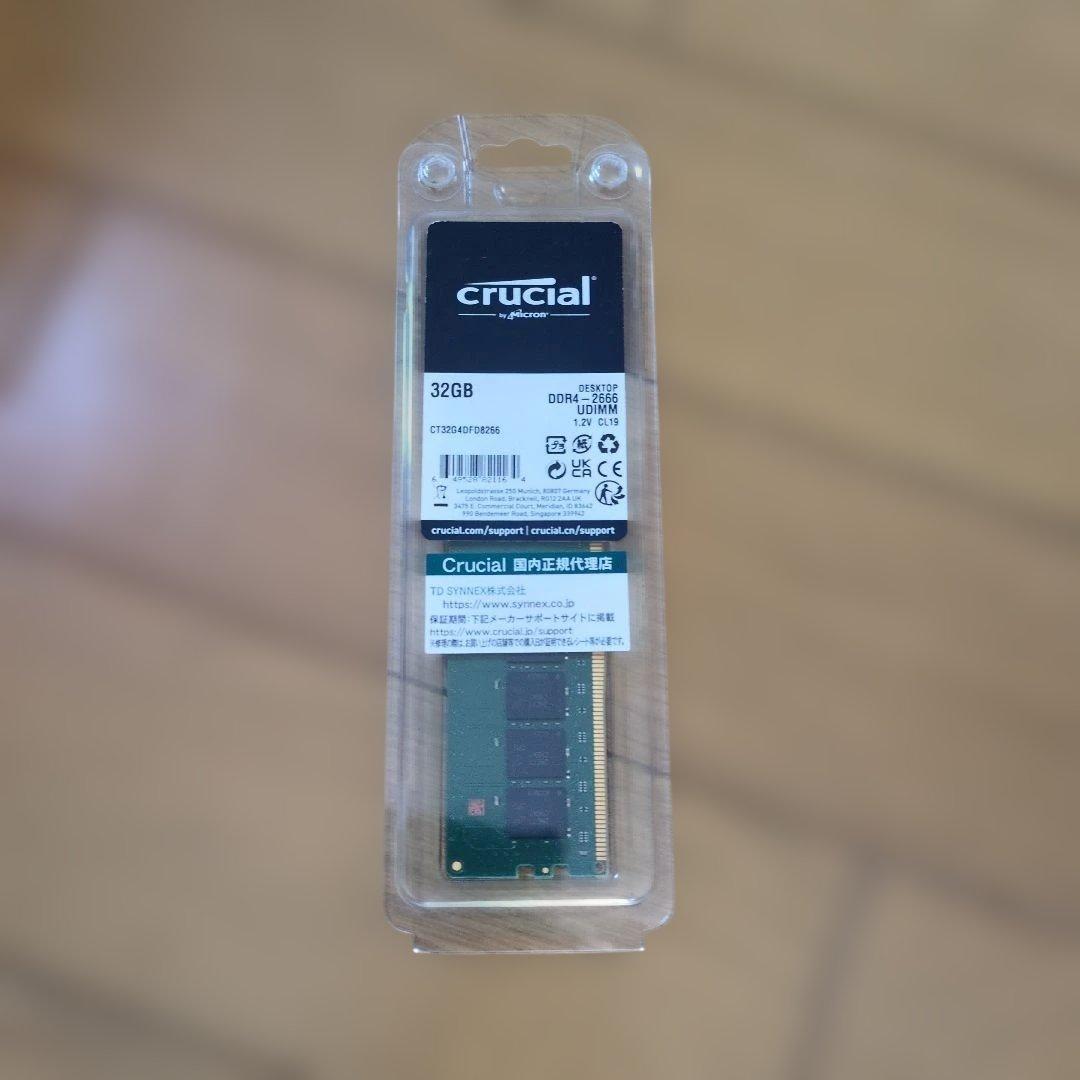 メモリー Crucial 32GB DDR4 2666MHz CT32G4DFD8266