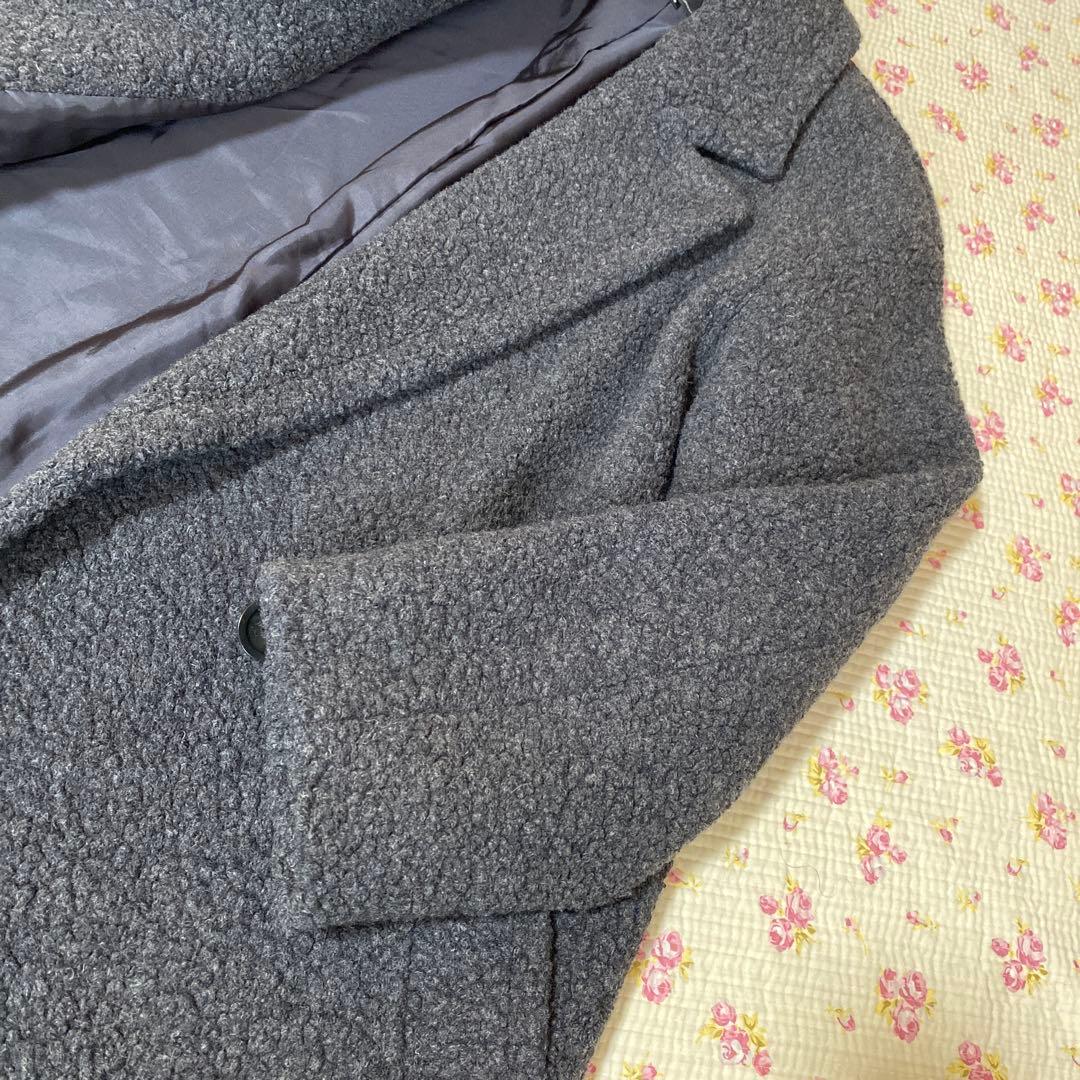 23区 ロングコート 38 ボアコート オーバーコート グレー DMW