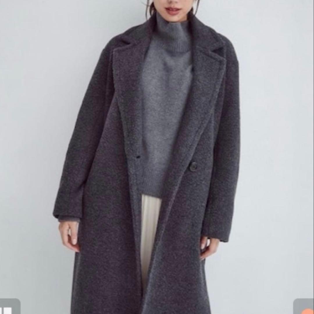 23区 ロングコート 38 ボアコート オーバーコート グレー DMW