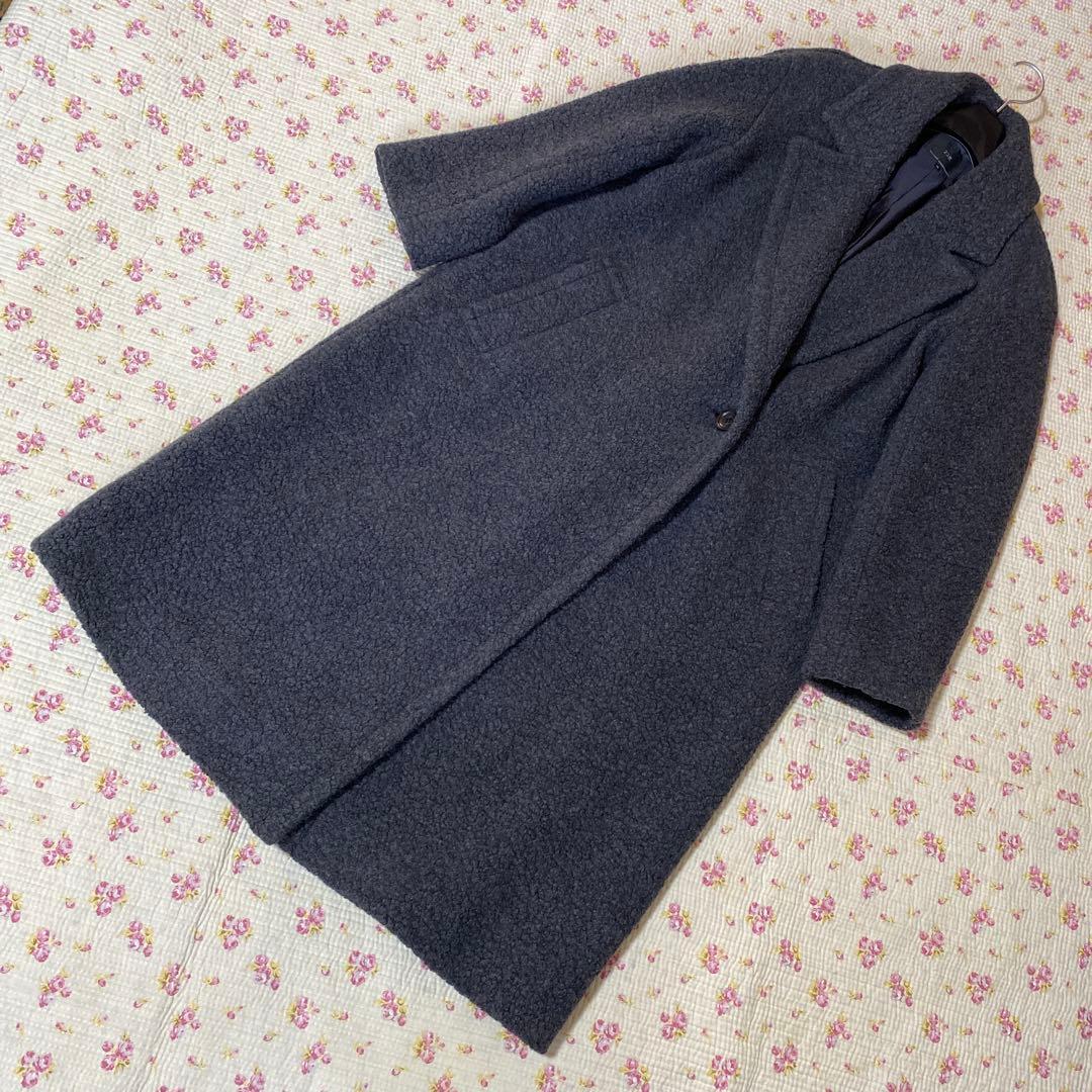 23区 ロングコート 38 ボアコート オーバーコート グレー DMW