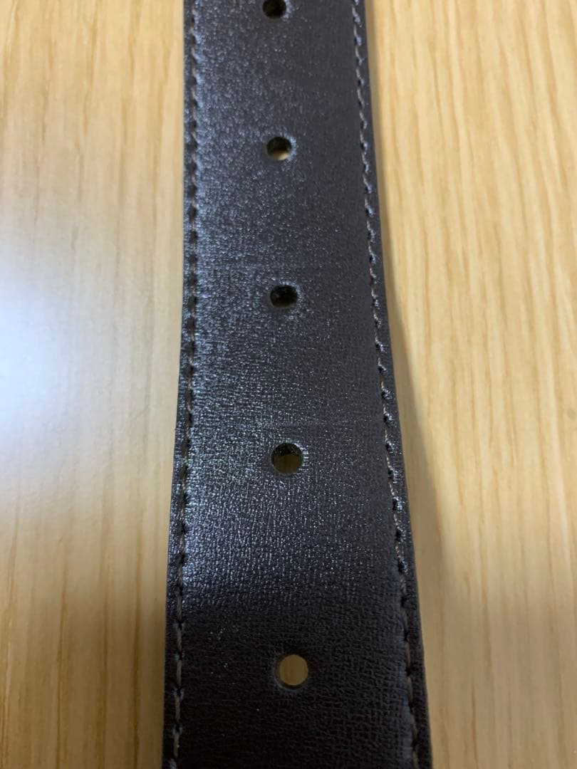 【美品】バーバリー革ベルト（色：ダークブラウン）