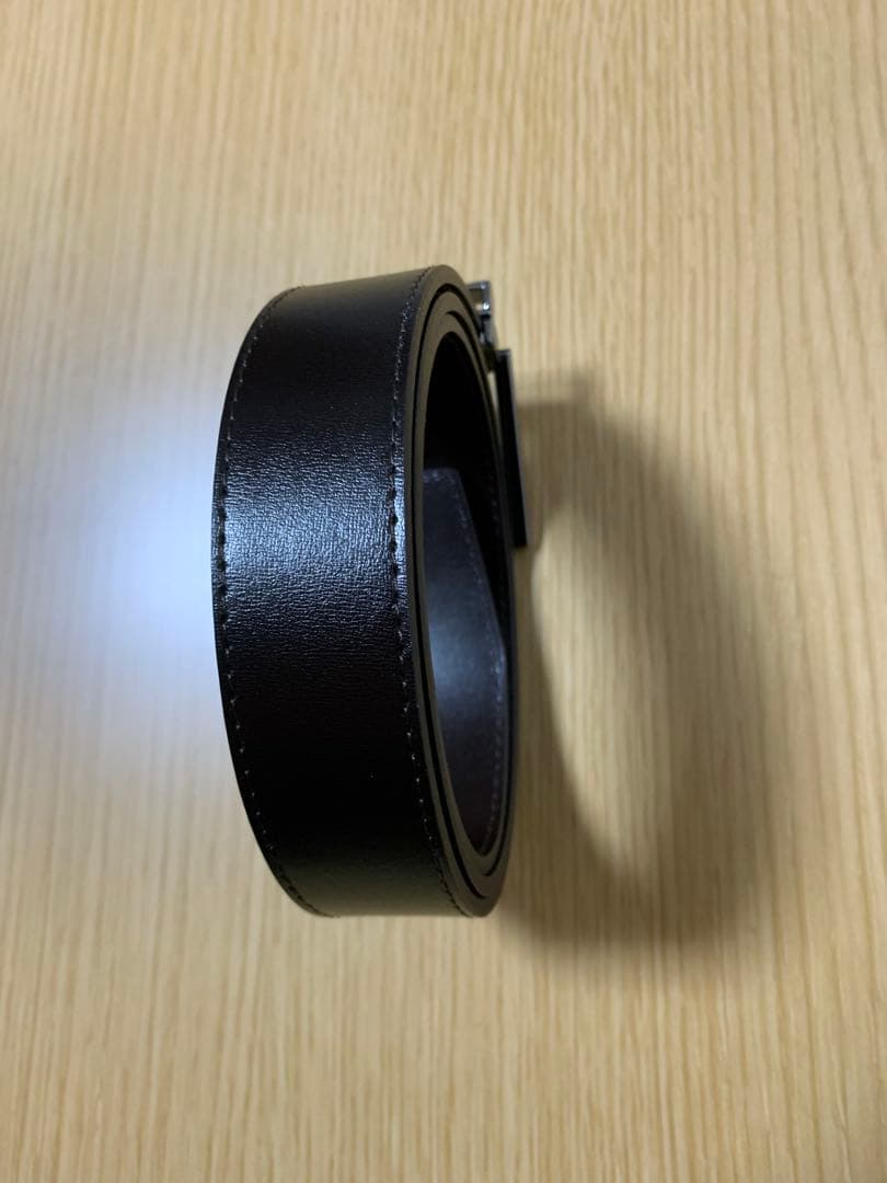 【美品】バーバリー革ベルト（色：ダークブラウン）