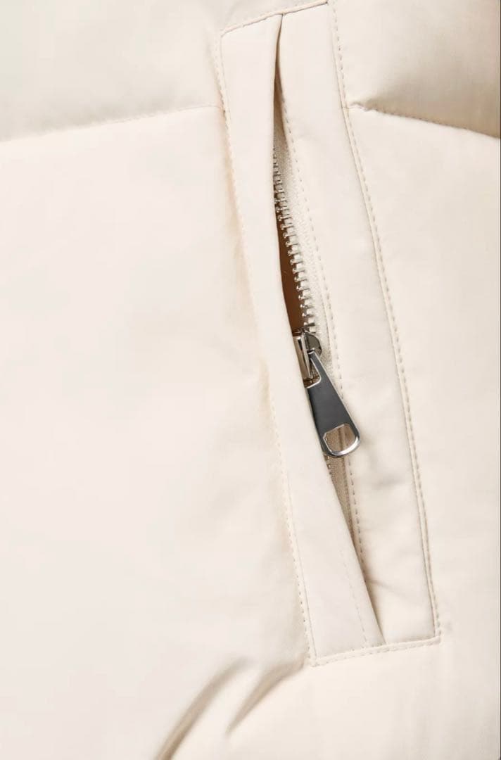 ZARA ザラ　フェイクシープスキンフード付き撥水ウィンドブレーカーアノラック