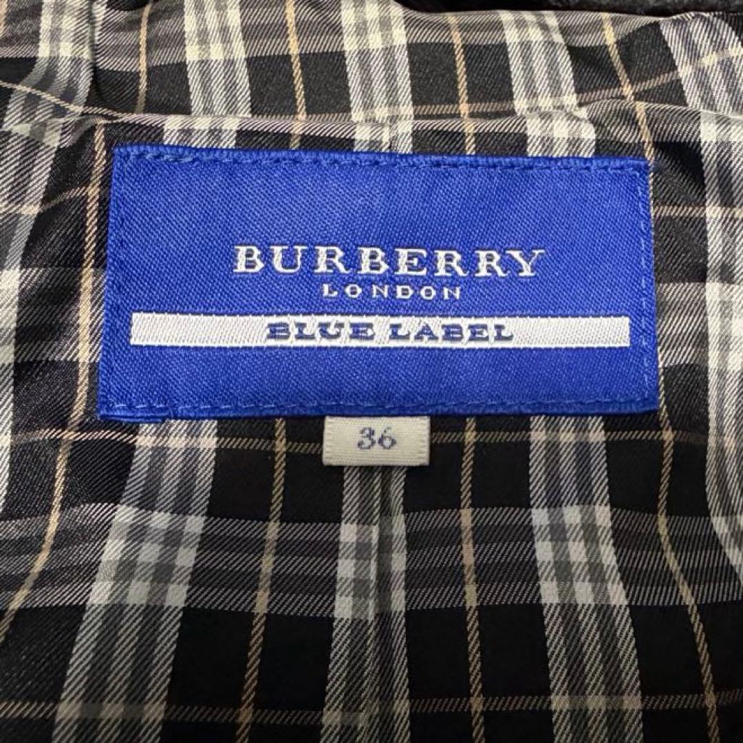 【美品】バーバリーブルーレーベル ダッフルコート ノバチェック ショート丈 36