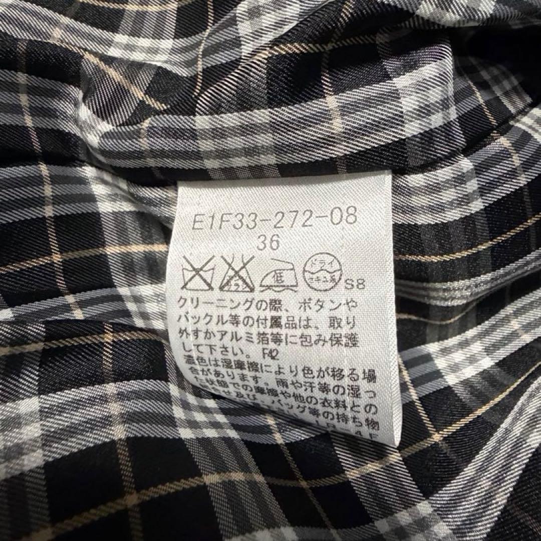 【美品】バーバリーブルーレーベル ダッフルコート ノバチェック ショート丈 36