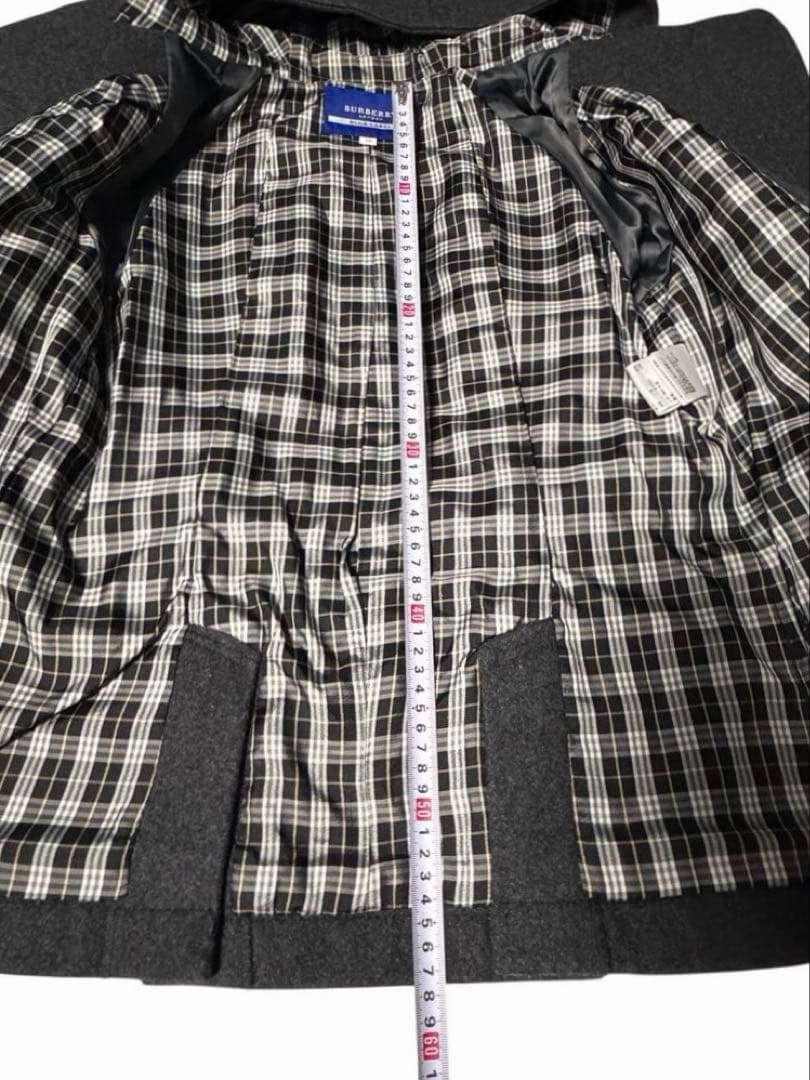 【美品】バーバリーブルーレーベル ダッフルコート ノバチェック ショート丈 36