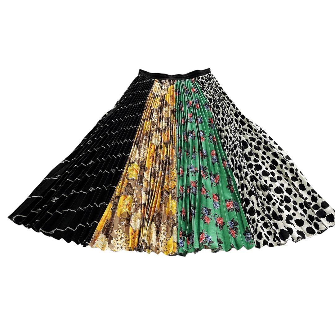 MSGMマルチカラー プリーツロングスカート