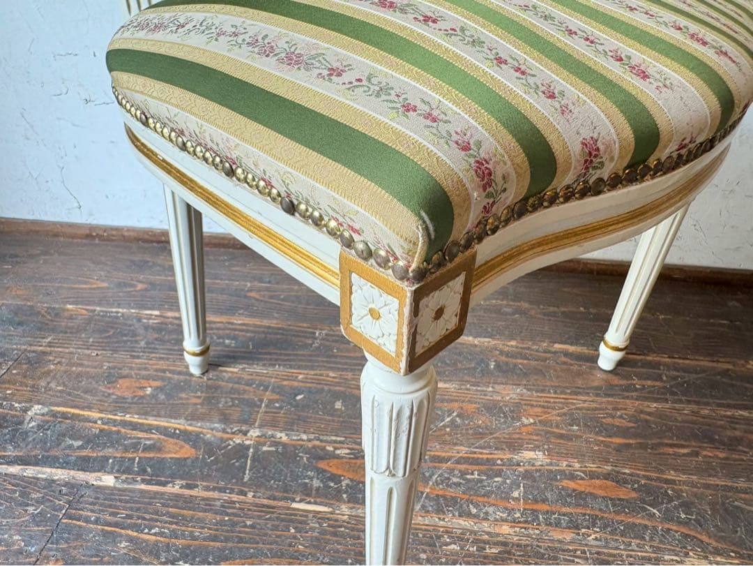 asdf＊椅子 インテリア イギリス アンティーク チェアー 白家具