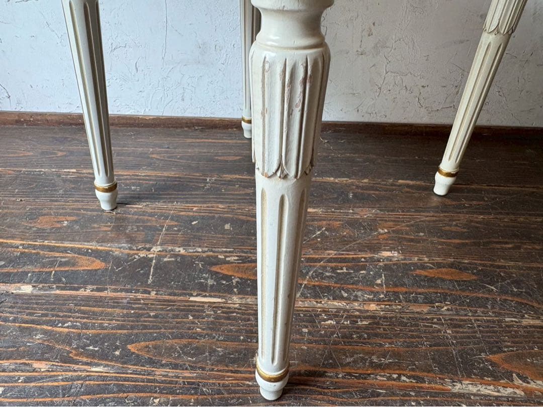 asdf＊椅子 インテリア イギリス アンティーク チェアー 白家具