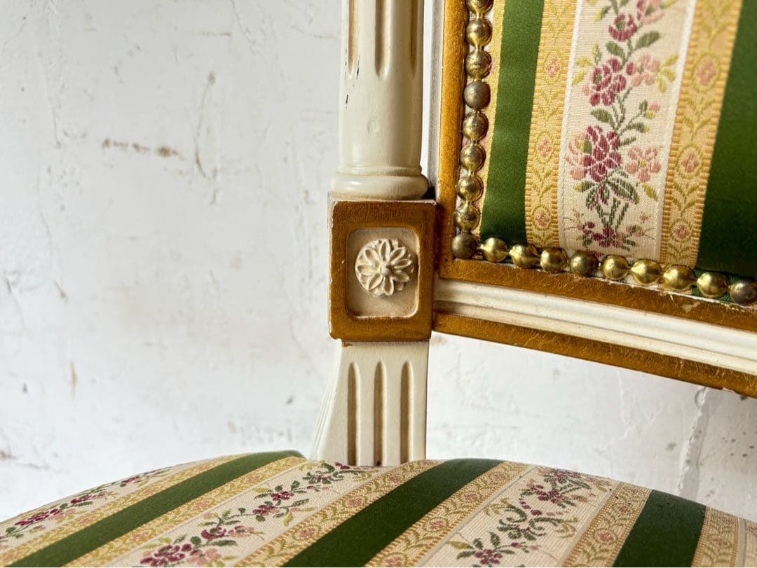 asdf＊椅子 インテリア イギリス アンティーク チェアー 白家具