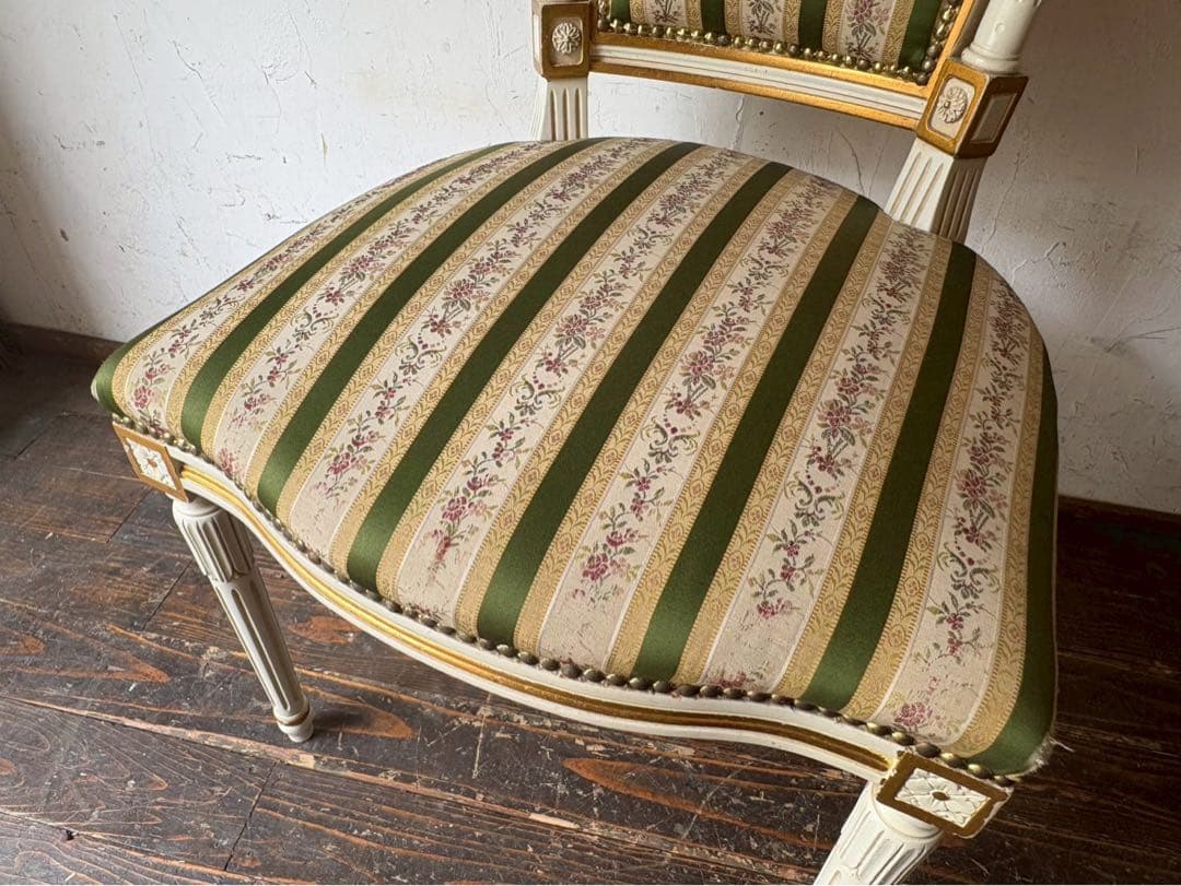 asdf＊椅子 インテリア イギリス アンティーク チェアー 白家具