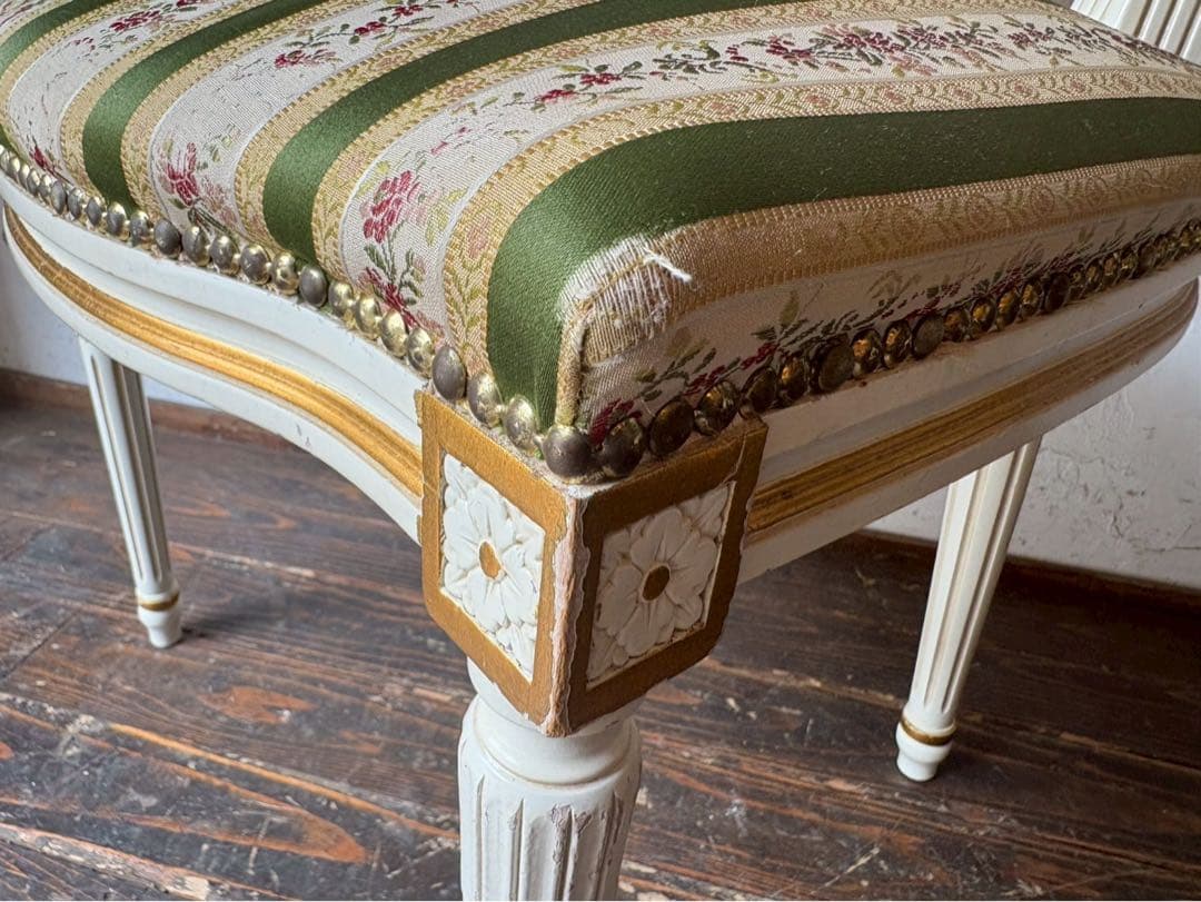 asdf＊椅子 インテリア イギリス アンティーク チェアー 白家具