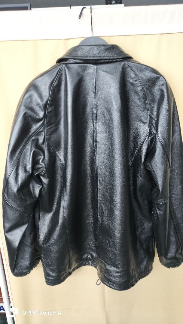 カ*ン様 カーフィーレザー　コーチジャケット　レザー本革　革ジャン 45000→