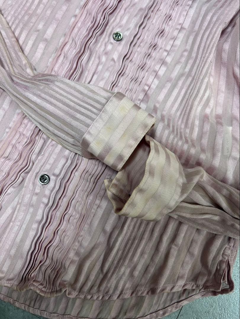 Dior Homme SS05 シアー　ストライプ　ドレスシャツ　36