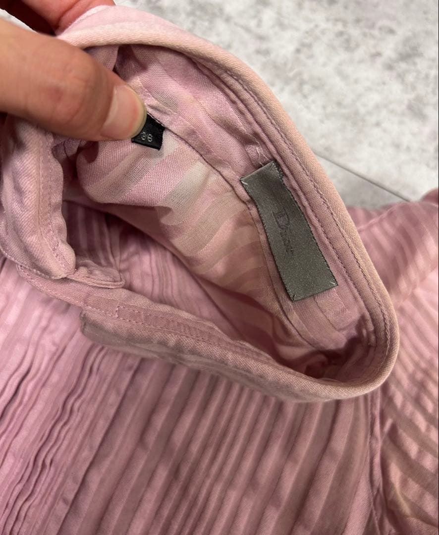 Dior Homme SS05 シアー　ストライプ　ドレスシャツ　36