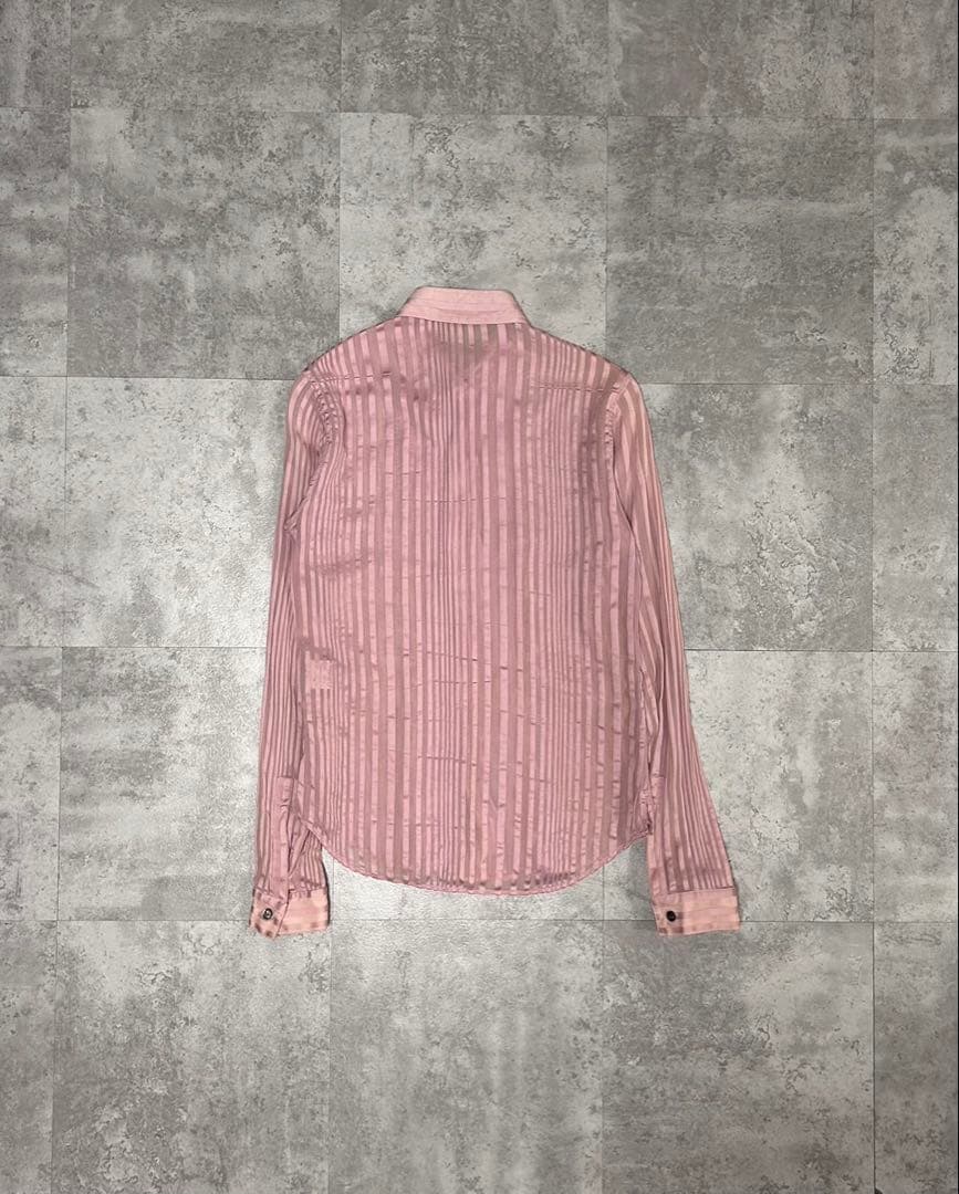 Dior Homme SS05 シアー　ストライプ　ドレスシャツ　36