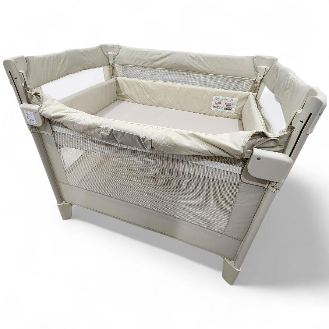 【美品】Aprica アップリカ ベビーベッド ココネルエアー ミルクホワイト